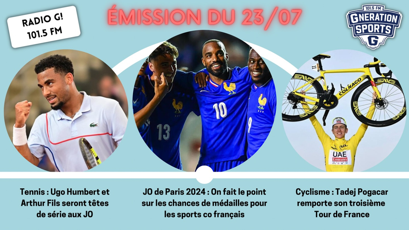 G!nération sports du 23 07 2024 Emission sportive locale et nationale G!nération sports du 23 07 2024