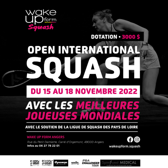 La Minute Sports - Open de squash Radio G! en live 101.5FM à Angers et partout dans monde sur ce site La Minute Sports - Open de squash 