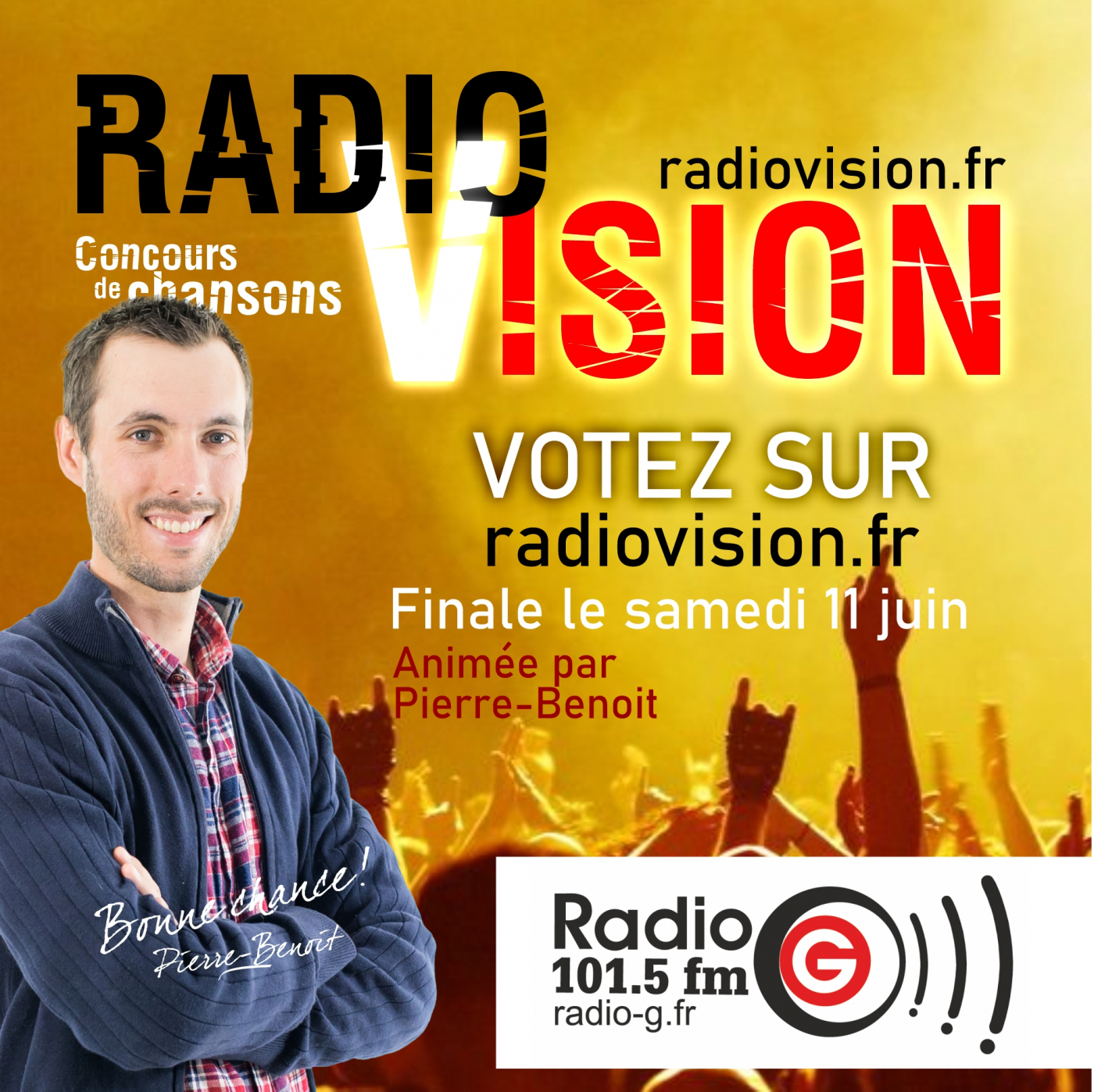 RadioVision 2022 Radio G! en live 101.5FM à Angers et partout dans monde sur ce site RadioVision 2022