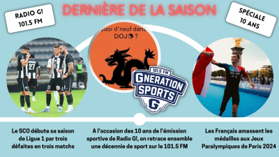 Emission sportive locale et nationale G!nération sports du 03 09 2024