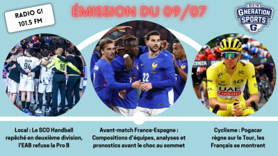 Emission sportive locale et nationale G!nération sports du 09 07 2024