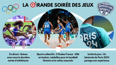 Emission sportive locale et nationale Les G!randes soirées des jeux du 10 08 2024